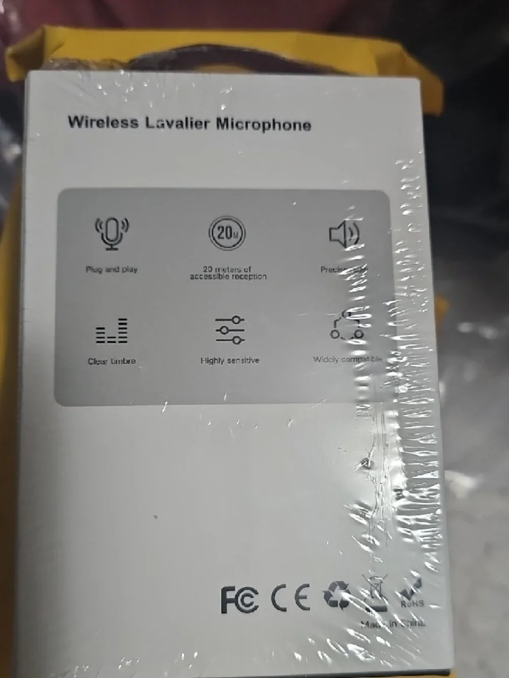 Wireless Lavalier Microphone for Android- Black